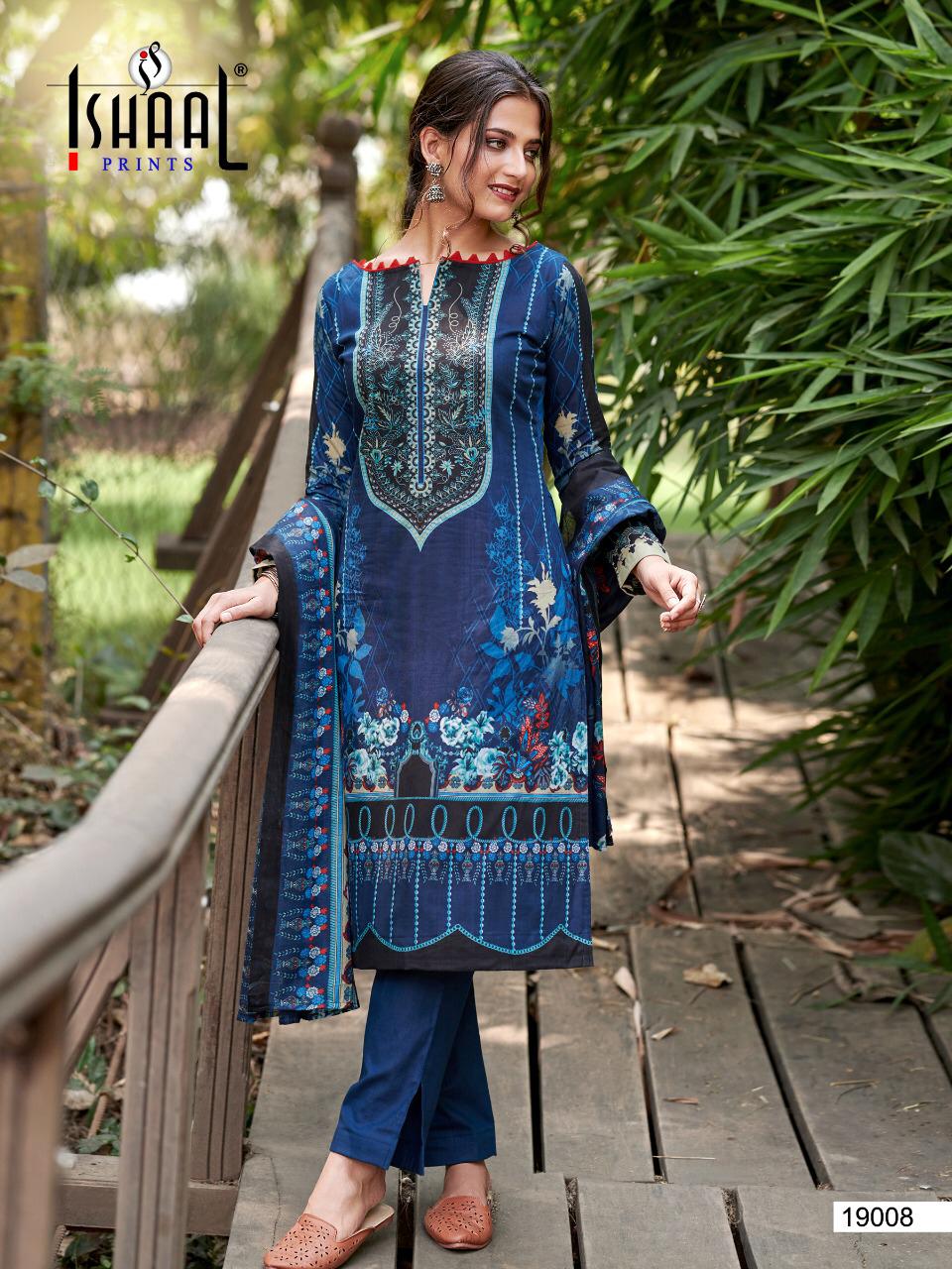 Ishaal Gulmohar 19 Latest Fancy Designer Casual Wear Pure Lawn Cotton Karachi Dress Readymade Collection 

